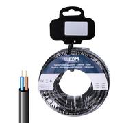 Enrouleur de tuyau H05VV-F 2 x 1 mm, noir 10 m. Idéal pour un usage domestique et professionnel, résistant et flexible, parfait pour l'électronique et les appareils électroménagers. Profitez de sa