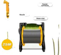 Enrouleur de tuyau, possibilités de montage multiples, set d'accessoires complet, tube de 25M