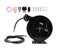 Enrouleur de tuyau rétractable pour laveuse à pression ZenithAur 4000 PSI | Cadre enroulement auto acier carbone : tuyau 3/8 po x 32,8 pi, ligne 4,9 pi, pivot laiton M22 14 mm