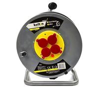 Enrouleur électrique 4 prises 16 A - IP20 - câble H05VV-F 3G 2,5 mm² 25 m