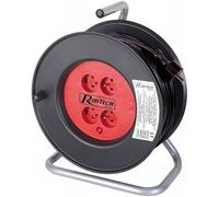 Enrouleur Électrique 4 Prises 25m - H05VV-F - 3x1,5 mm_ - Pratique et Sécurisé - D-Work