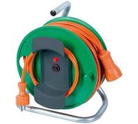 Enrouleur Électrique de Jardin 25m - Câble Orange 3x1,5 H05VV-F - Pratique et Résistant - D-Work