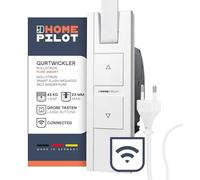 Enrouleur électrique Pure, design intelligent, contrôle via application, encastrement, blanc