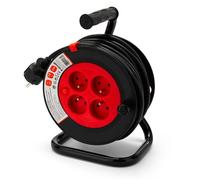 Enrouleur bricolage, 4 prises, H05VV-F3G1.5MM2, 15M , NF,CE - VELAMP - REEL-FR-15