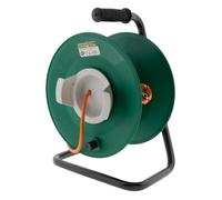 Enrouleur jardin vide précâblé 3G1,5mm² 70cm + coupe circuit Noir - Zenitech