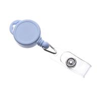 Enrouleur pour badge d'identification rétractable avec clip pour carte de travail, porte-clés facile à tirer avec boucle de poitrine, badge d'identification anti-perte (bleu)