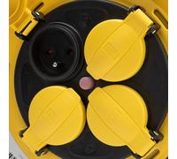 Enrouleur prof 4 prises 25 m H07RN-F 3G2,5 mm² IP44 tambour fixe - VELAMP - REELPRO-FR-25