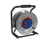 Enrouleur Professionnel Avec Syst,me Anti-rotation - Cable En N,opr,ne - 40 M - 3g2 5 - 4 Prises
