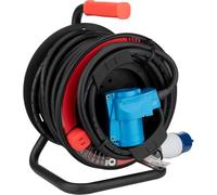 Inotech Enrouleur Schuko/CEE P17 20 m Noir/Bleu