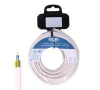 Enrouleur tubulaire H05VV-F 3G 1,50 mm² blanc, 5 m, idéal pour le raccordement électrique et l'alimentation en extérieur.