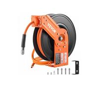 Enrouleur Tuyau à Air Comprimé Hybride Fermé Rétractable 9,53 mm x 15,24 m Pression 300 PSI Rembobinage Automatique, Bras Unique