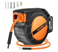 VEVOR Enrouleur tuyau d'air comprimé rétractable 9,53 mm × 15,24 m 300 PSI, tuyau 1,5 m pivotant 180°