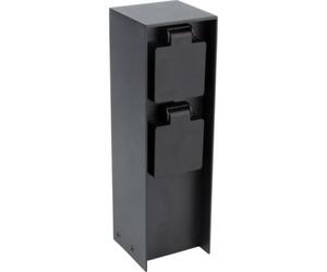 Enrouleur ZENITECH de jardin à fixer 2x16A IP44 alu noir