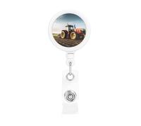 Enrouleurs de badges rétractables avec porte-clés - Enrouleurs de badge d'infirmière - Léger et robuste - Clip pour badge d'identification de tracteur de ferme - Pour employés de bureau, enseignants