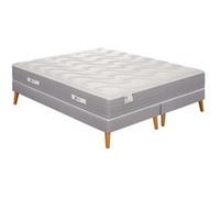 Ens LE PUISSANT 160x200 matelas H25 ressort ensaches, mi-ferme, 2 sommiers