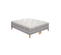 Ens LE VISIONNAIRE 200x200 matelas H27 ressort ensaches, ferme, 2 sommiers