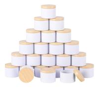 ENSDIEPLS Boîtes à Bougies, La Bougie Vide en métal cogne 4oz 24pcs Multicolores avec des couvercles for la Fabrication(4oz-Black 01-24pcs)