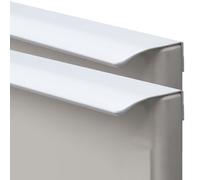 ENSDIEPLS Poignées de tiroir d'armoire invisibles en aluminium Space | Multicolore Longueur 500-1200 mm Distance des trous 64-320 mm : porte de tiroir d'armoire(White,Hole distance 128mm)