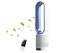 ENSDIEPLS Ventilateur colonne rafraîchissant, Purificateur d'air, ventilateur sans lame, télécommande oscillante à 90 degrés, 8 vitesses, minuterie de 120 minutes, 22 pouces, multicolore