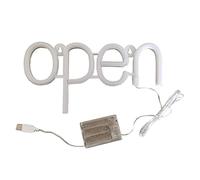 Enseigne au Néon Ouverte à LED, Mini Enseigne au Néon étanche à Haute luminosité avec 2 Modes D'alimentation, Lumière au Néon LED pour une Utilisation en Extérieur