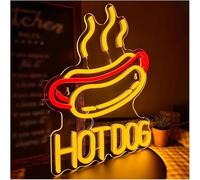 Enseigne lumineuse Hot-dog pour décorations murales au néon. Les lumières LED sont utilisées rapidement dans les de restaurant