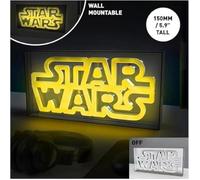 Enseigne lumineuse LED néon Star Wars - Paladone - Montable au mur ou autoportante - Jaune - Décoration murale