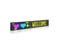 Enseigne Lumineuse LED Programmable 131x19cm Noir Bluetooth IP65