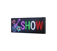 Enseigne Lumineuse LED Programmable SucceBuy 99x35x5.5 cm P10 IP65 Noir