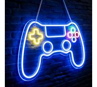 Enseigne Lumineuse, Néon Murale, Décoration Gaming, Déco Gaming LED, Enseigne Néon Manette pour Chambre Gaming, Lampe Néon USB Réglable