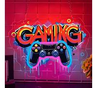 Enseigne Néon Gaming Pour Joueurs Adolescents,Manette De Jeu Lumière Néon Pour Chambre Salle De Jeux Man Cave Et Chambre D'Adolescent,Game Neon Light Sign Cadeau,Alimenté Par USB（13.8"*10.4"）