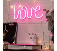 Enseigne Néon Led 'love' Rose