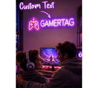 Enseigne néon personnalisée pour gamer, enseigne avec tag de joueur, décoration de salle de jeu, décoration murale sur le thème du jeu, lumière LED de jeu, cadeau pour petit ami, cadeau de Noël pour p