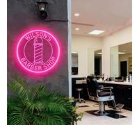 Enseigne néon personnalisée pour salons de coiffure et barbiers, enseignes lumineuses LED pour décoration murale, enseigne pour magasin, cadeaux pour coiffeurs et barbiers.