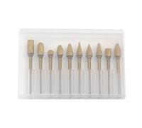Ensemble 10 Aciers En Alliage Grinceing Head À Double Coupe Rotary Burrs Bits Pour Les Prévisions Tâches En Métal En Bois