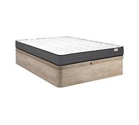 Vente-unique - Ensemble 120 x 200 cm sommier Coffre Naturel Clair + Matelas Ressorts ensachés ép.20cm - AMBRACIE de YSMÉE