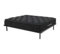 Ensemble 140 x 190 cm cadre à lattes + matelas ressorts ensachés surmatelas intégré ép.28cm - BLACK DREAM de YSMÉE