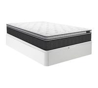 Ensemble 140 x 190 cm sommier coffre blanc + matelas hybride ressorts ensachés et surmatelas intégré ép.30cm - GAMIANI de YSMÉE