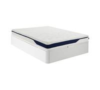 Ensemble 140 x 190 cm sommier coffre blanc + matelas mousse HD 7 zones et gel à mémoire de forme déhoussable ép.22cm - FAGANI de YSMEE