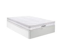 Ensemble 140 x 190 cm sommier coffre blanc + matelas ressorts 3 zones et mémoire de forme ép.20cm - WOLKENTANZ de YSMEE