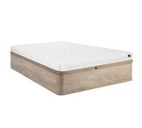 Ensemble 140 x 190 cm sommier coffre naturel clair + matelas mousse ép.15cm - DANAE II de YSMÉE