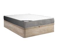 Ensemble 140 x 190 cm sommier coffre naturel clair + matelas mousse HR et accueil latex ép.30cm - MALINO de YSMÉE