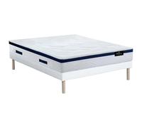 Ensemble 140 x 190 cm sommier + matelas hybride ressorts ensachés et mémoire de forme ép.30cm - MARQUIS de PALACIO