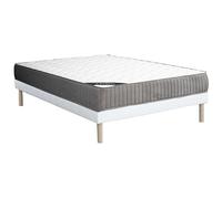 Ensemble 140 x 190 cm sommier tapissier + matelas mousse HR et accueil latex ép.30cm - MALINO de YSMÉE