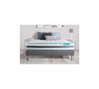 Ensemble 140x190 matelas BodyFlex ressorts ensachés et mémoire de forme + sommier kit gris