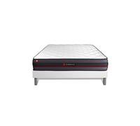 Ensemble 140x190 matelas REGEN à mémoire de forme + sommier kit blanc