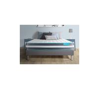 Ensemble 140x200 matelas BodyForm a Memoire de forme 3 zones + sommier kit gris