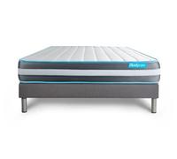 Ensemble 140x200 matelas BodyForm a Memoire de forme 3 zones + sommier kit gris