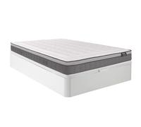 Ensemble 160 x 200 cm sommier coffre blanc + matelas hybride ressorts ensachés 7 zones et mémoire de forme ép.30cm - ASGARD de YSMÉE