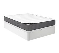 Ensemble 160 x 200 cm sommier coffre blanc + matelas hybride ressorts ensachés 7 zones et mousse haute résilience ép.26cm - AUDACE de PALACIO