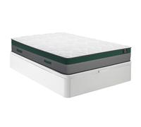 Ensemble 160 x 200 cm sommier coffre blanc + matelas ressorts ensachés ép.22cm - PRESTIGE de YSMÉE